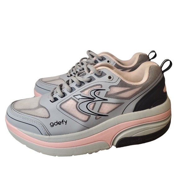 Gravity Defyer Gdefyer Women's ION Sneaker Size 10 Pink Gray Lace Up Athleisure - Picture 1 of 11